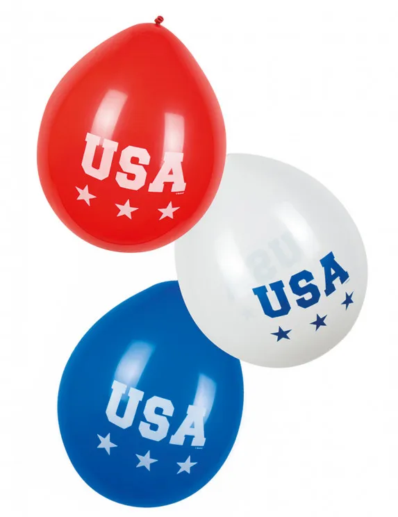 6 Ballons USA 25 cm : Deguise-toi, achat de Decoration / Animation