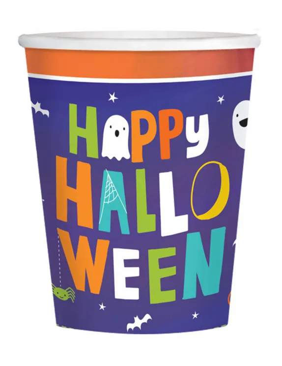 8 Gobelets en carton Halloween friends 250 ml : Deguise-toi, achat de Decoration / Animation