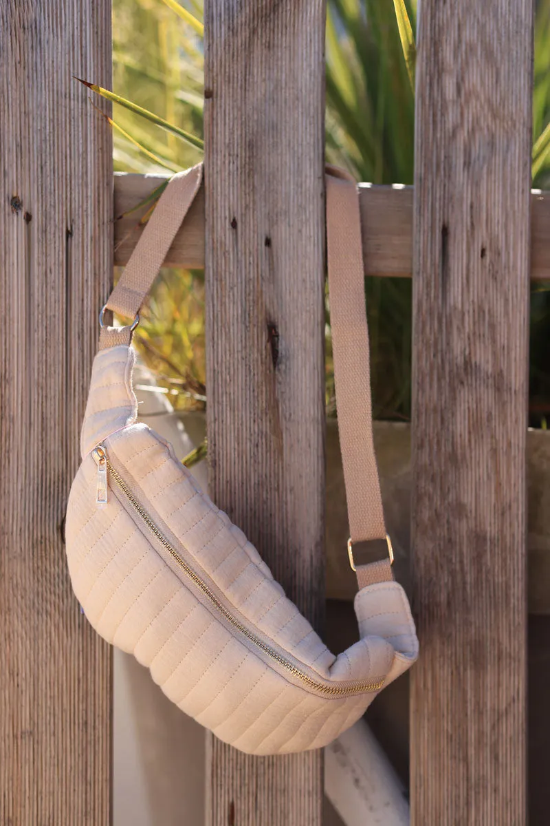 Banane en gaze de coton beige