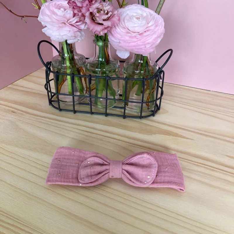 Bandeau pour cheveux en tissu double gaze