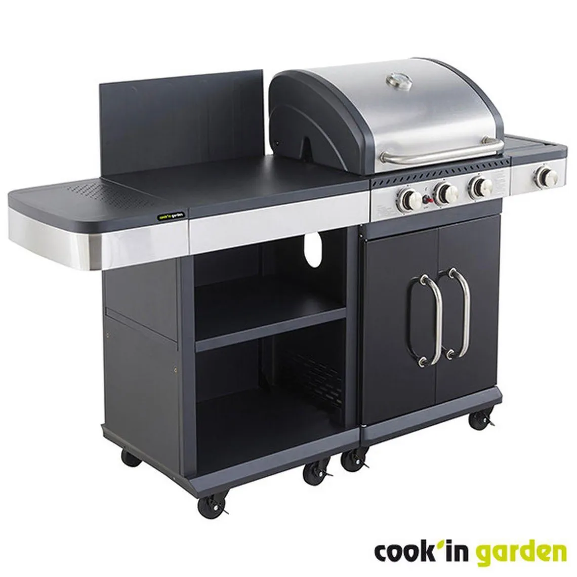 Barbecue au Gaz 3 brûleurs + Desserte CORRYO | 3 Suisses