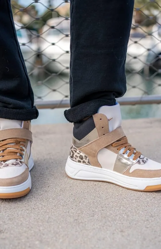 Baskets BARONE beige/léo Ovyé Baskets keva