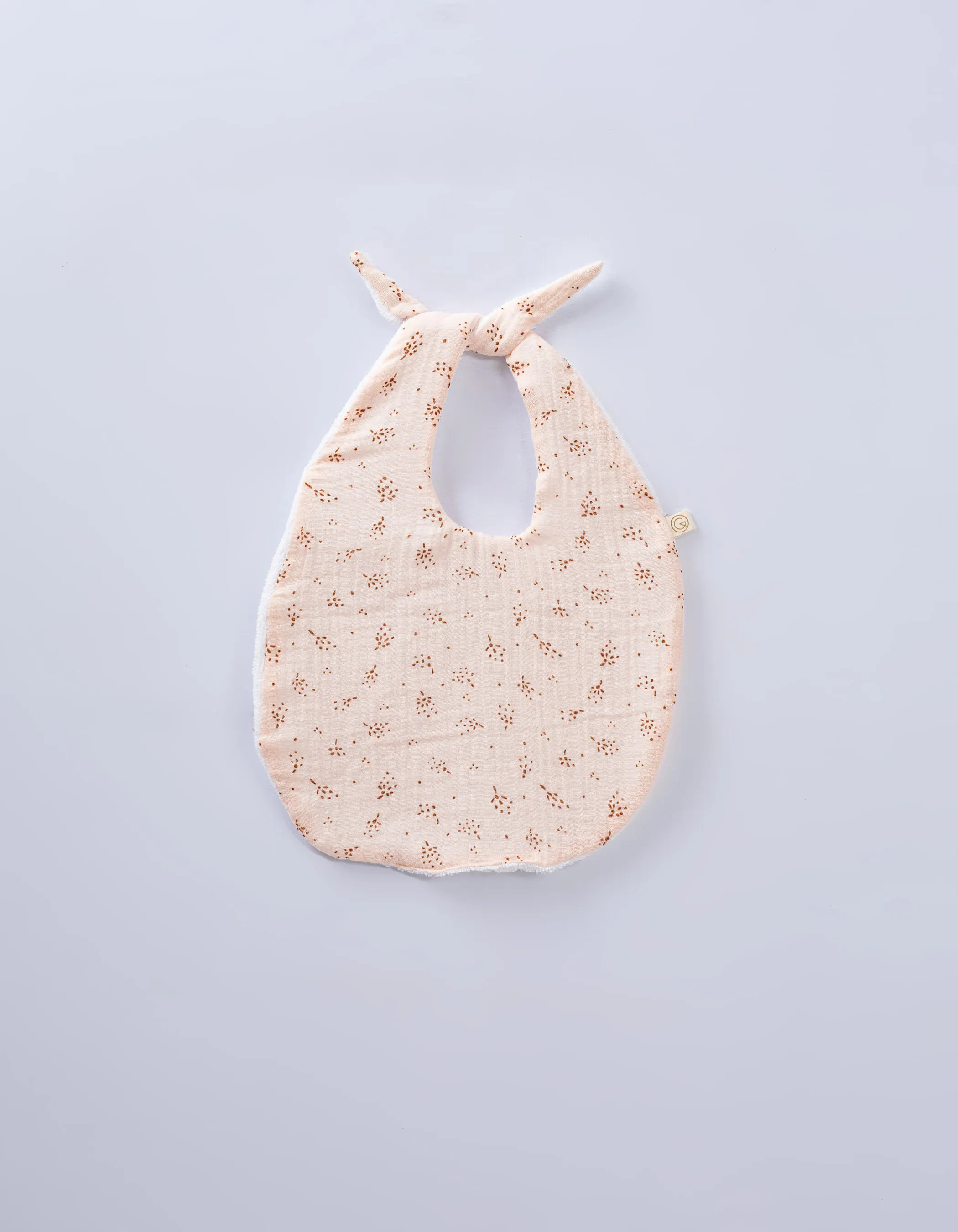 Bavoir rose gaze de coton bio GABRIELLE PARIS 