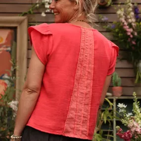 Blouse Sacha - double gaze de coton rose gourmand