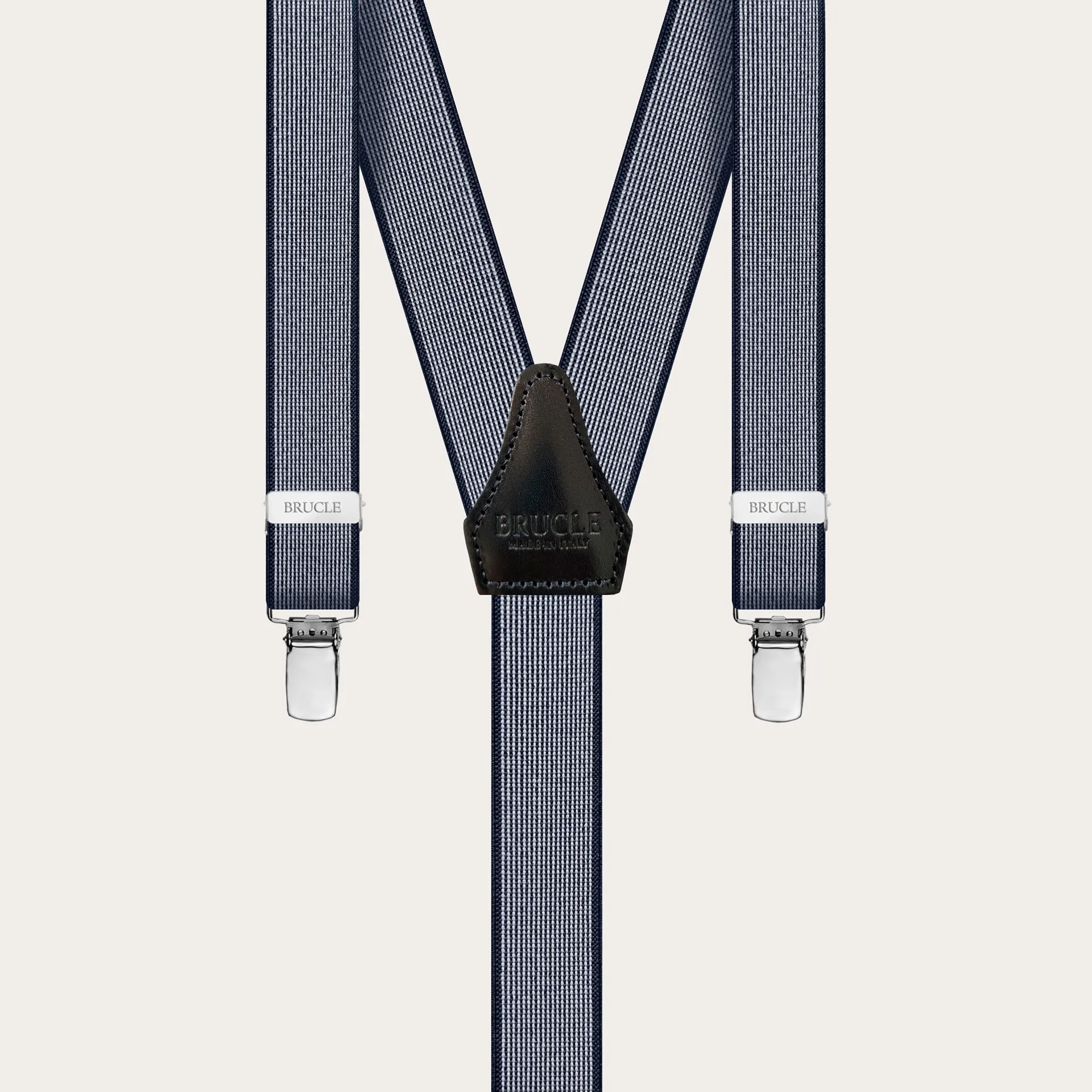 Bretelles fines unisex bleu, forme Y