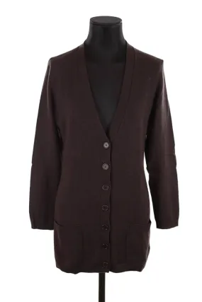 Cardigan en cachemire  Eric Bompard marron. Matière principale cachemire. Taille M.