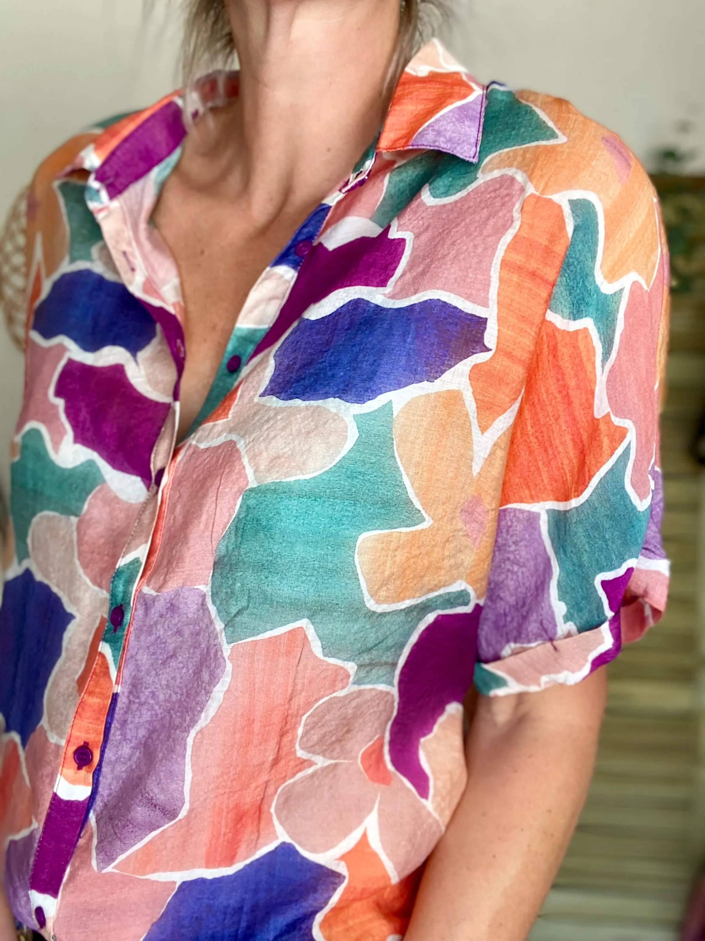 Chemise colorée AQUARELLE