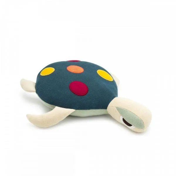 Coussin moyen tortue bleu océan