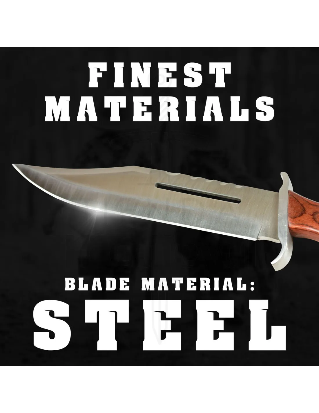 Couteau Rambo 3 non officiel avec étui (42 cm.) ⚔️ Tienda-Medieval - ⚔️ Boutique-Epees