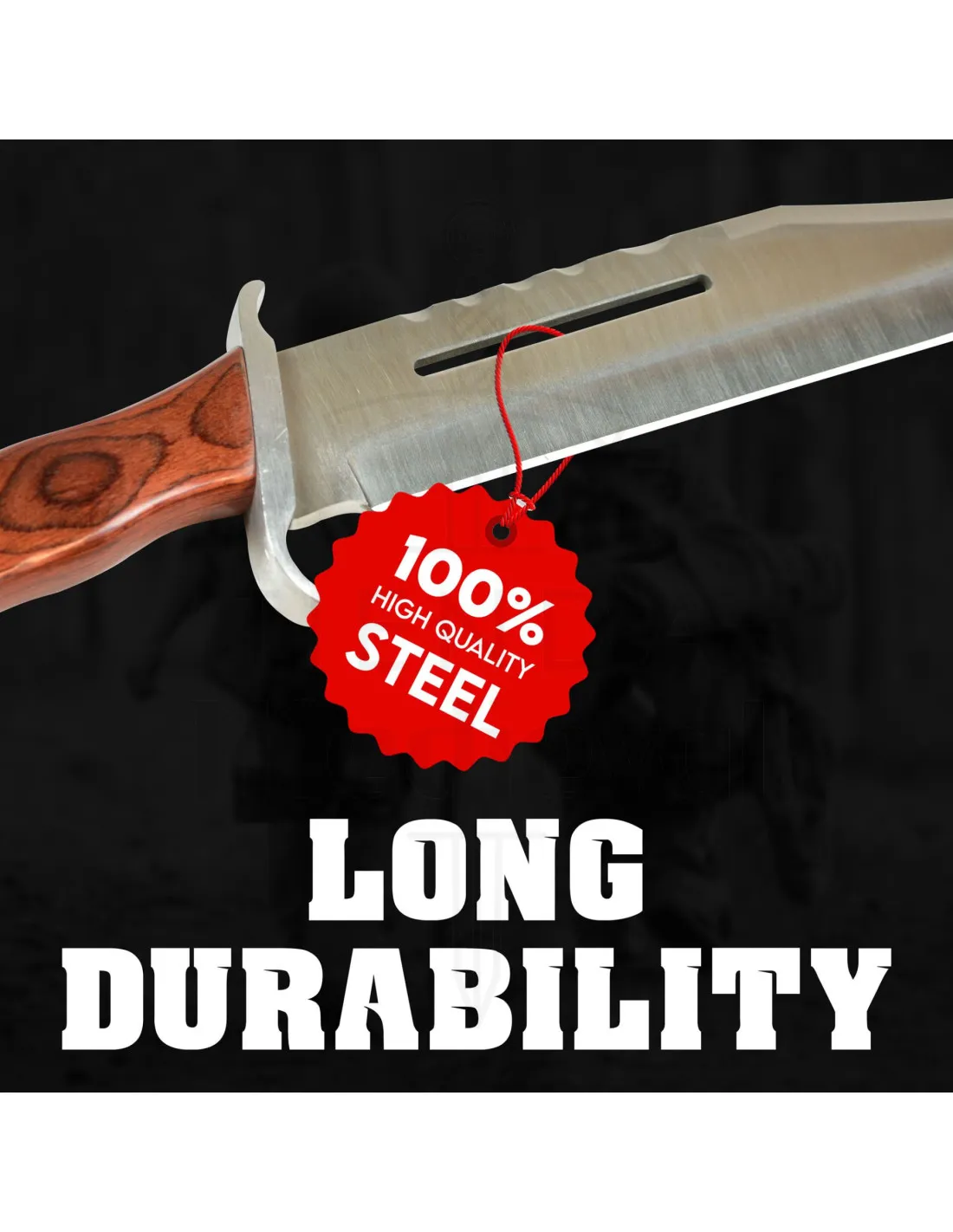 Couteau Rambo 3 non officiel avec étui (42 cm.) ⚔️ Tienda-Medieval - ⚔️ Boutique-Epees
