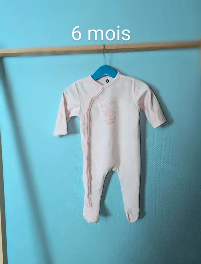 Dors-bien doux rose pastel - 6 mois  | Beebs