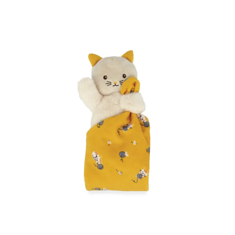 Doudou chat jaune