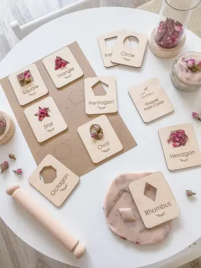 Fox & Bramble Wooden Shapes Flashcards - Trouva