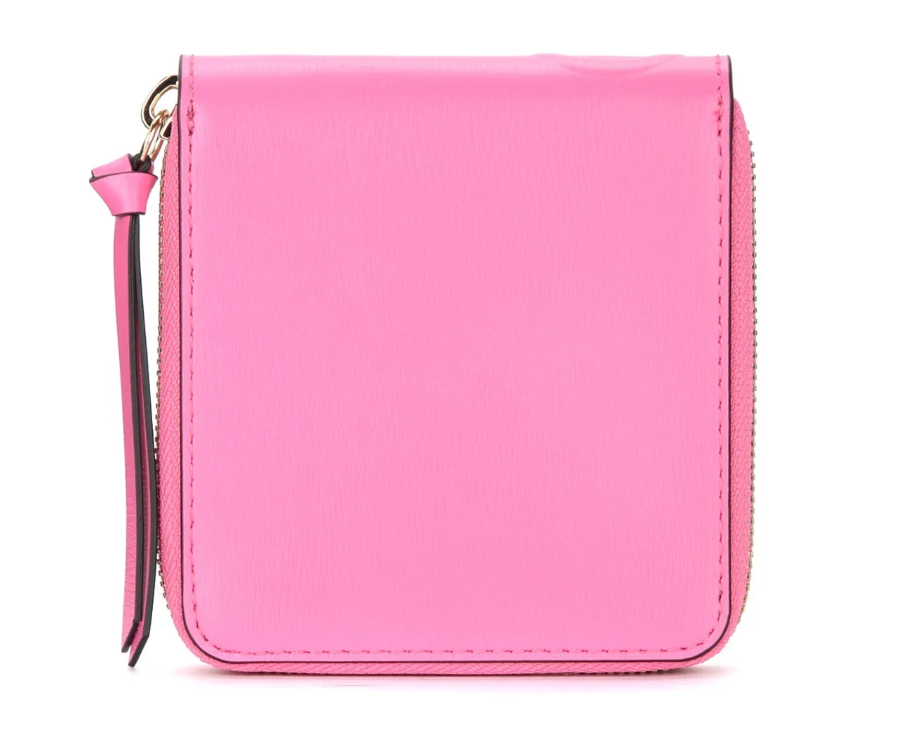 Ganni Portefeuille convertible en cuir rose carmin 
