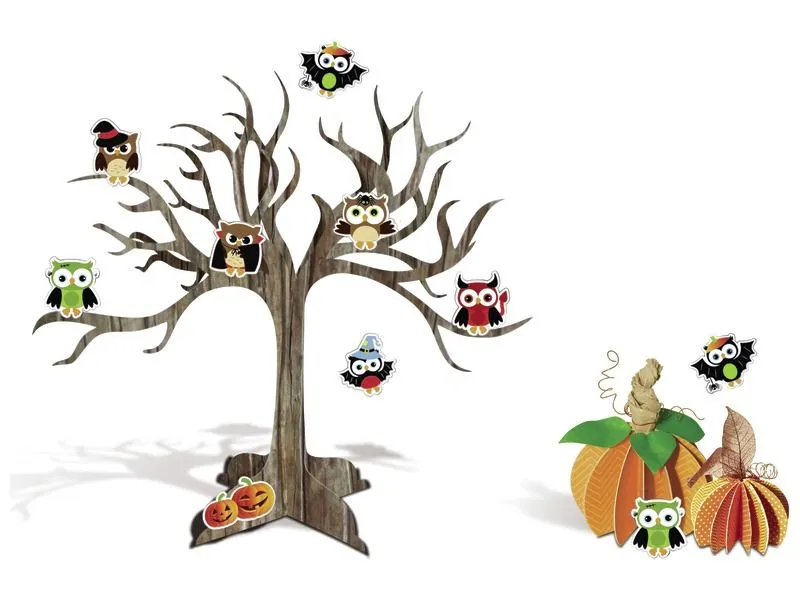 GOMMETTES RELIEF HALLOWEEN 3D Hiboux