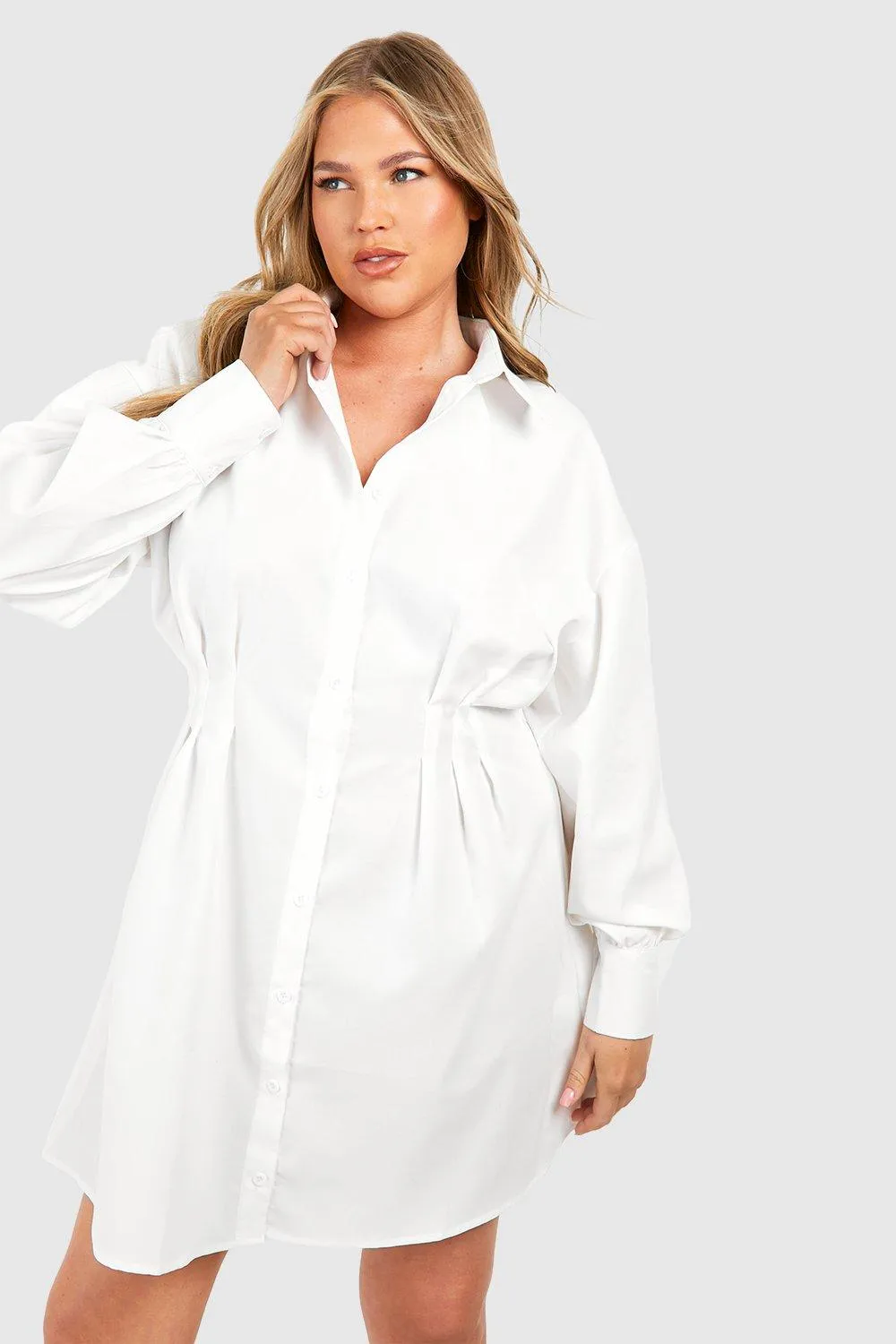 Grande taille - Robe chemise cintrée