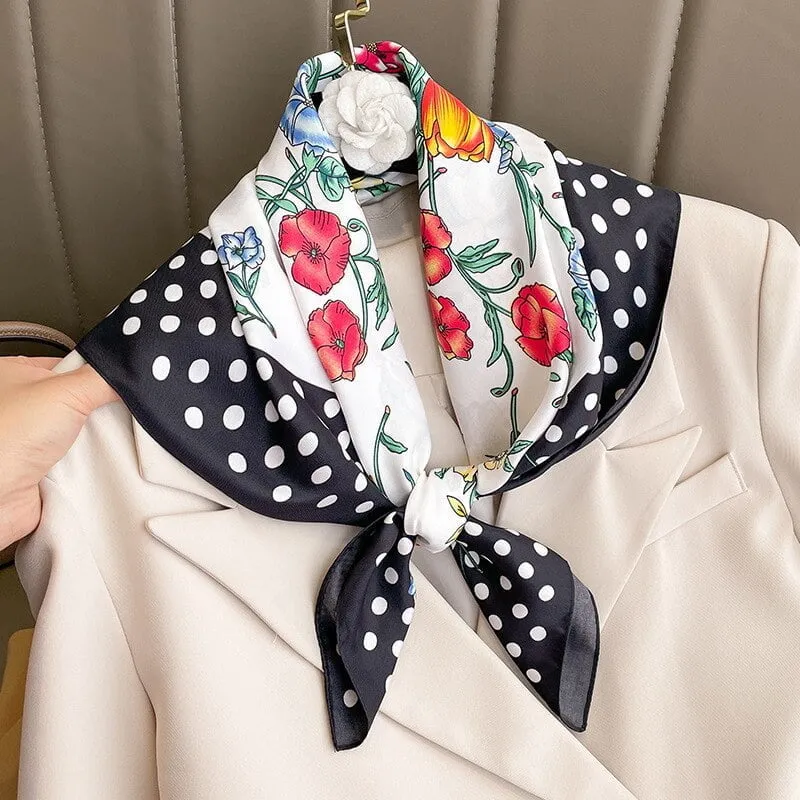 Injplanchers F-Foulard Floral Doux Brillant