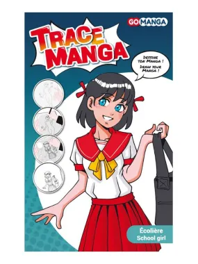 Kit de dessin Trace Manga Go Manga - Ecolière - N/A