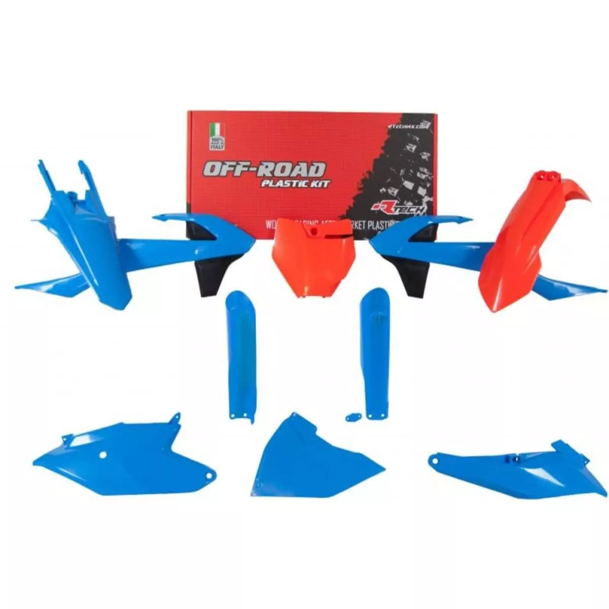 Kit Plastiques Rtech Orange Bleu Clair RKITKTMCL0518 - Kit plastique