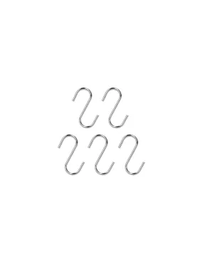Lot de 5 Crochets-S en acier chromé - METALTEX