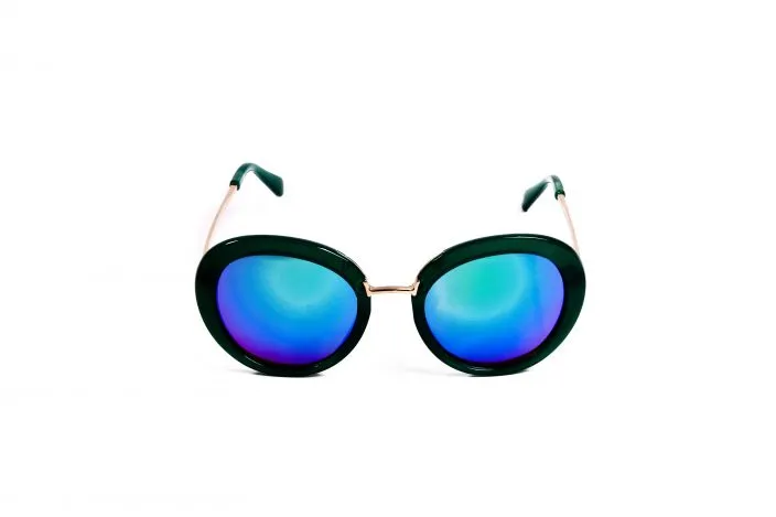 Lunettes Oversize Look Rétro Verte