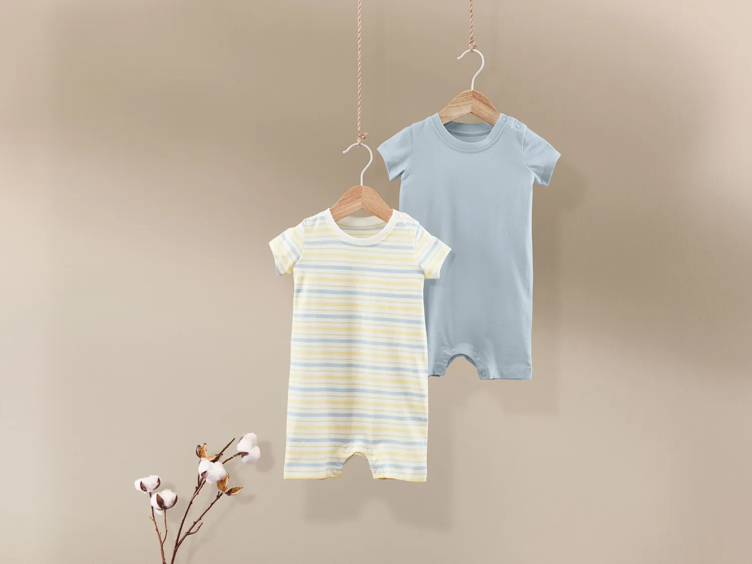 lupilu® Lot de 2 pyjamas bébé