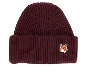 Maison Kitsuné Casquette Fox Head bordeaux 