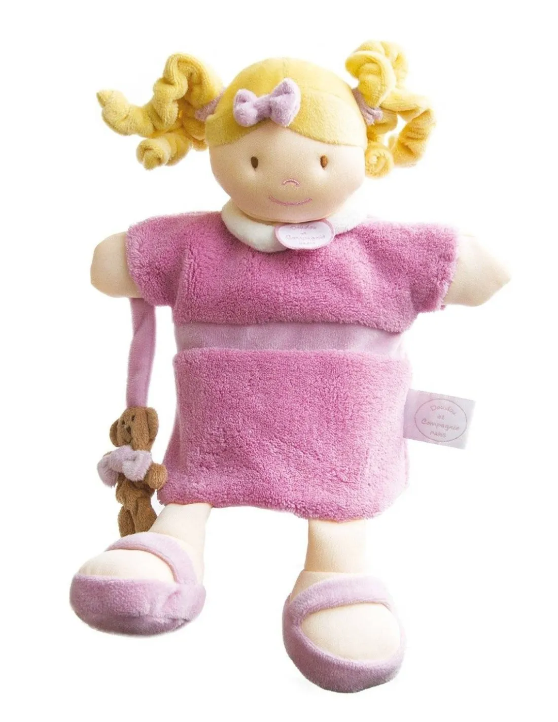 Marionnette Poupée Rose Doudou et Compagnie