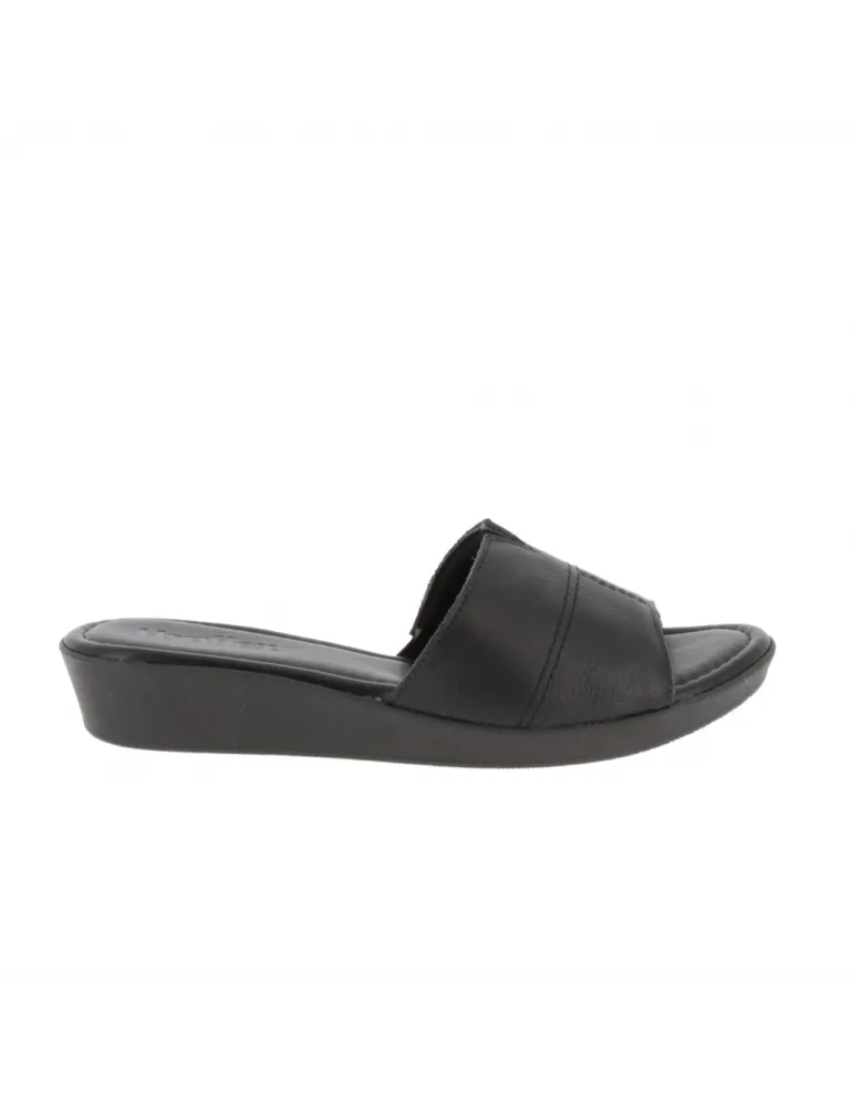 mules confort usaflex cuir noir
