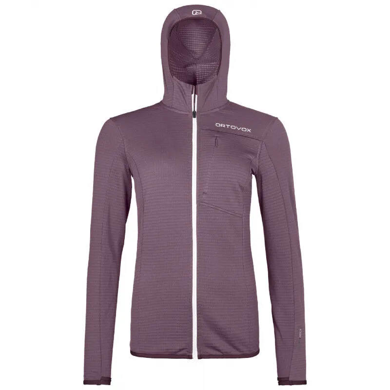 Ortovox Fleece Light Grid Hooded Jkt - Polaire femme | Hardloop