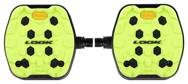 Paire de Pédales Plates Look Trail Grip Vert Lime