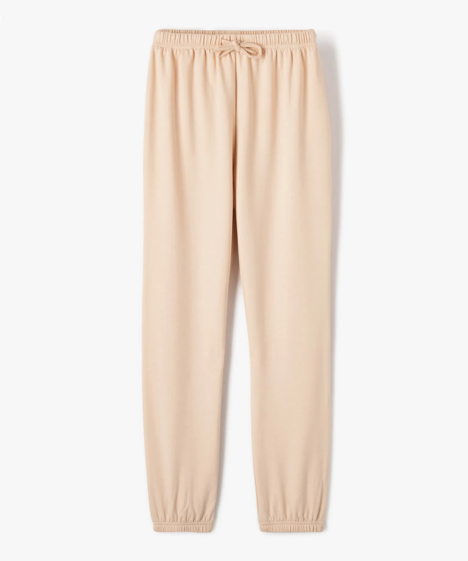 pantalon de pyjama en molleton doux fille beige pyjamas