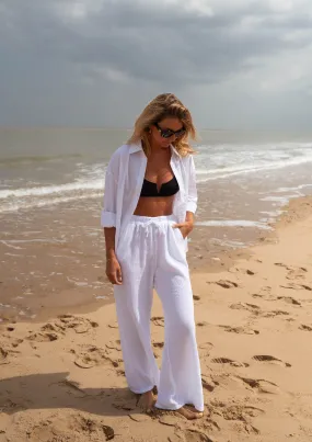 Pantalon Lehana - Blanc - Gaze De Coton