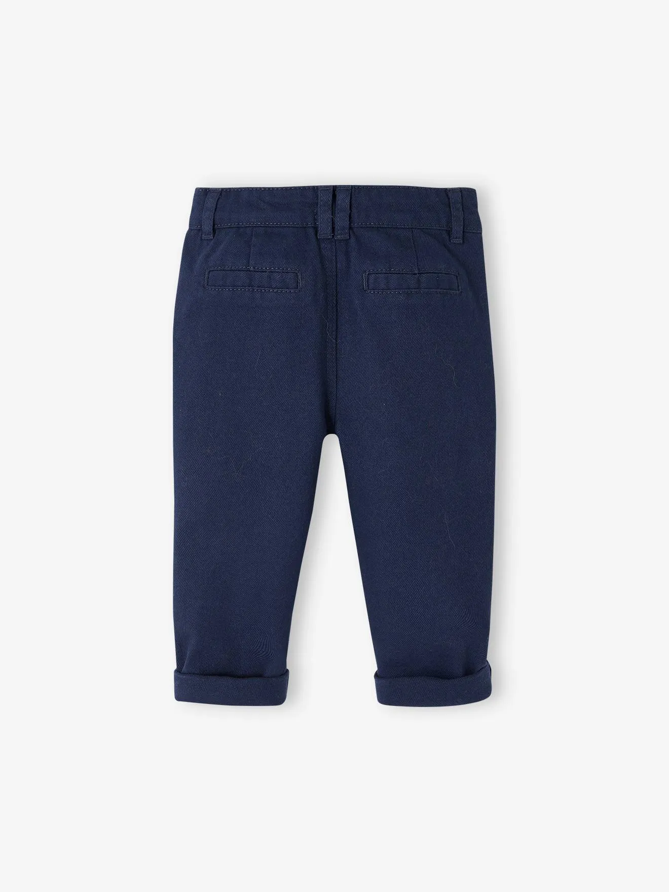 Pantalon à bretelles amovibles bébé marine - Vertbaudet