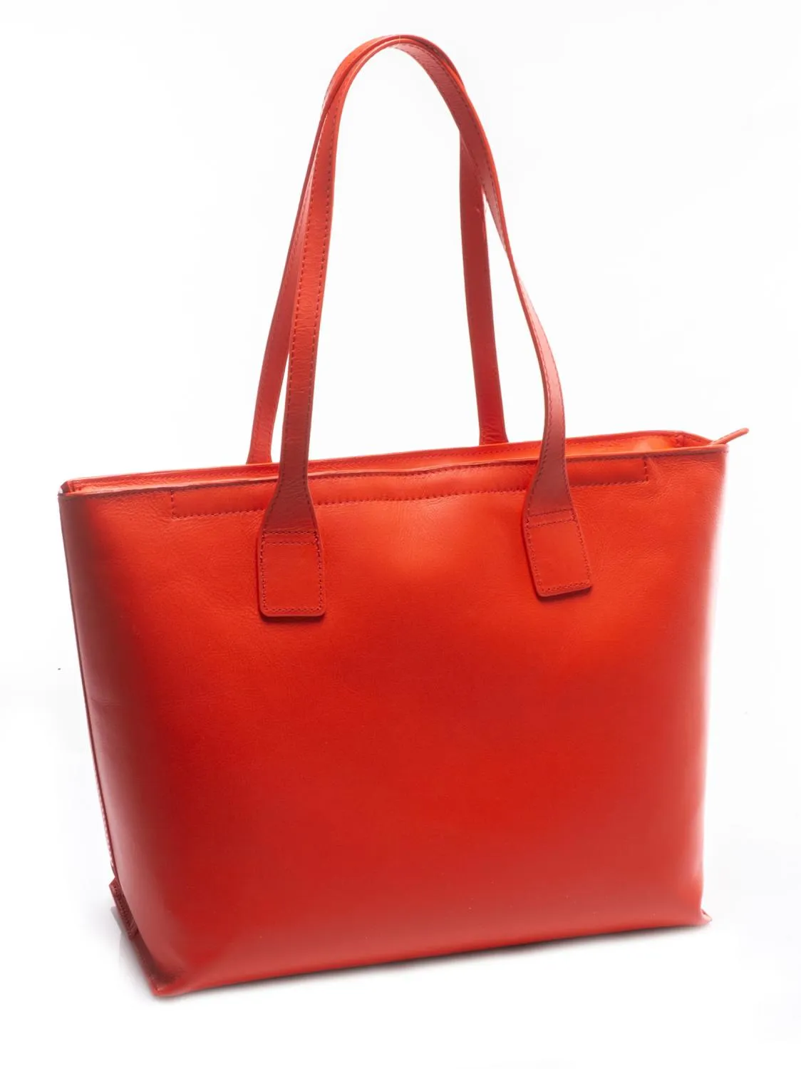 Piquadro Blue Square Blue Square Out, Sac Shopping En Cuir Rouge - Achetez À Prix Outlet!