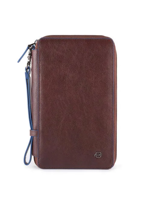 Piquadro Blue Square Porte-Documents En Cuir Avec Manchette Moro - Achetez À Prix Outlet!