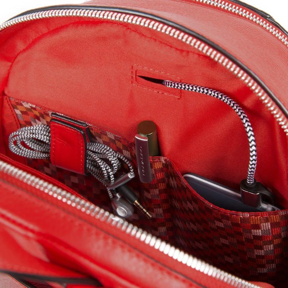 Piquadro Muse Petit Sac A Dos Porté Épaule Pour Ipad Rouge - Achetez À Prix Outlet!