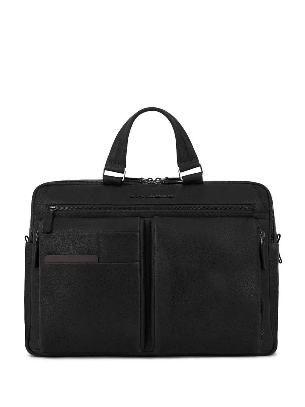 Piquadro Paavo Mallette Pc 15,6", En Cuir Noir - Achetez À Prix Outlet!