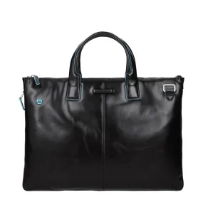PIQUADRO Sacs de travail Men en cuir noir