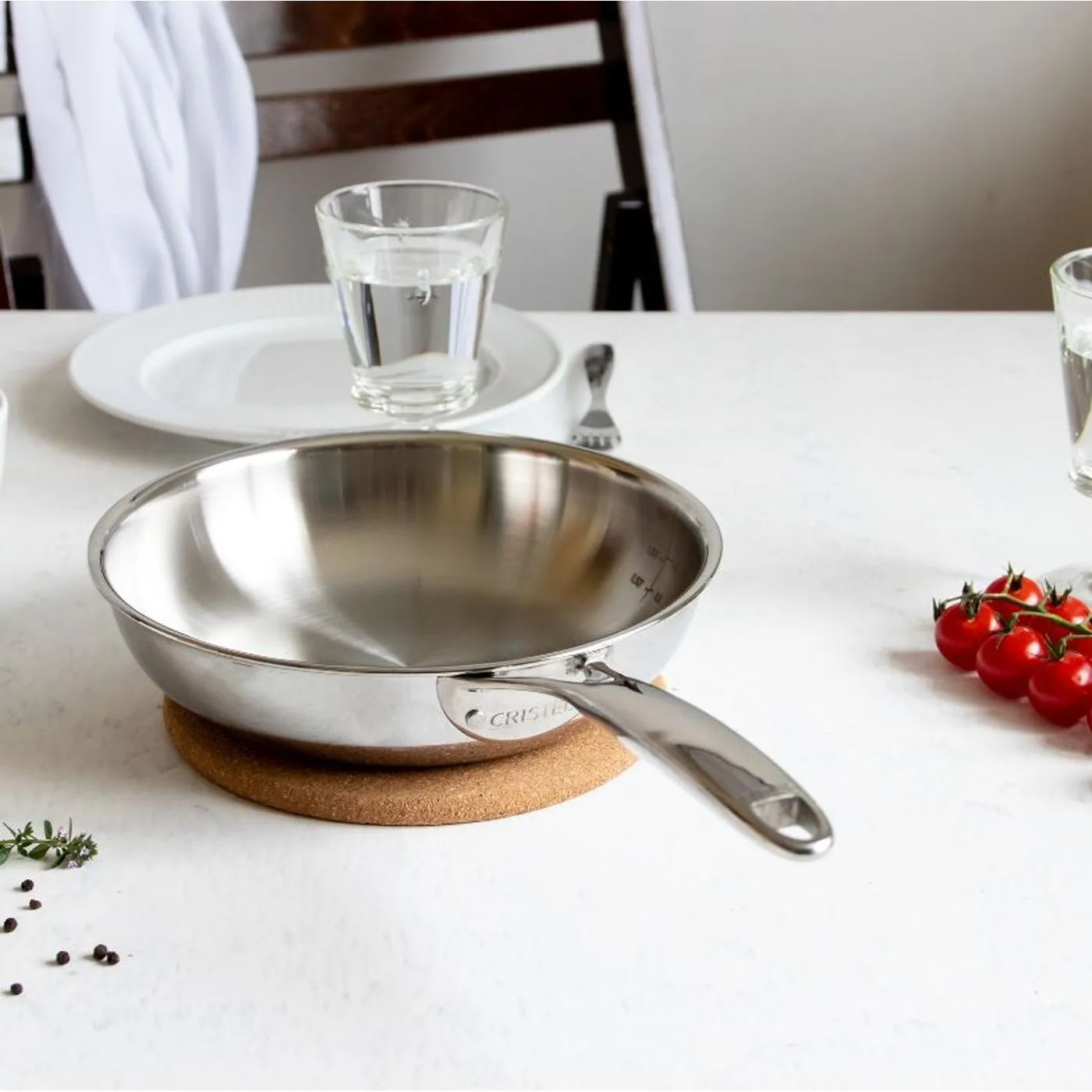Poêle sautoir inox Castel'Pro 28cm Cristel 