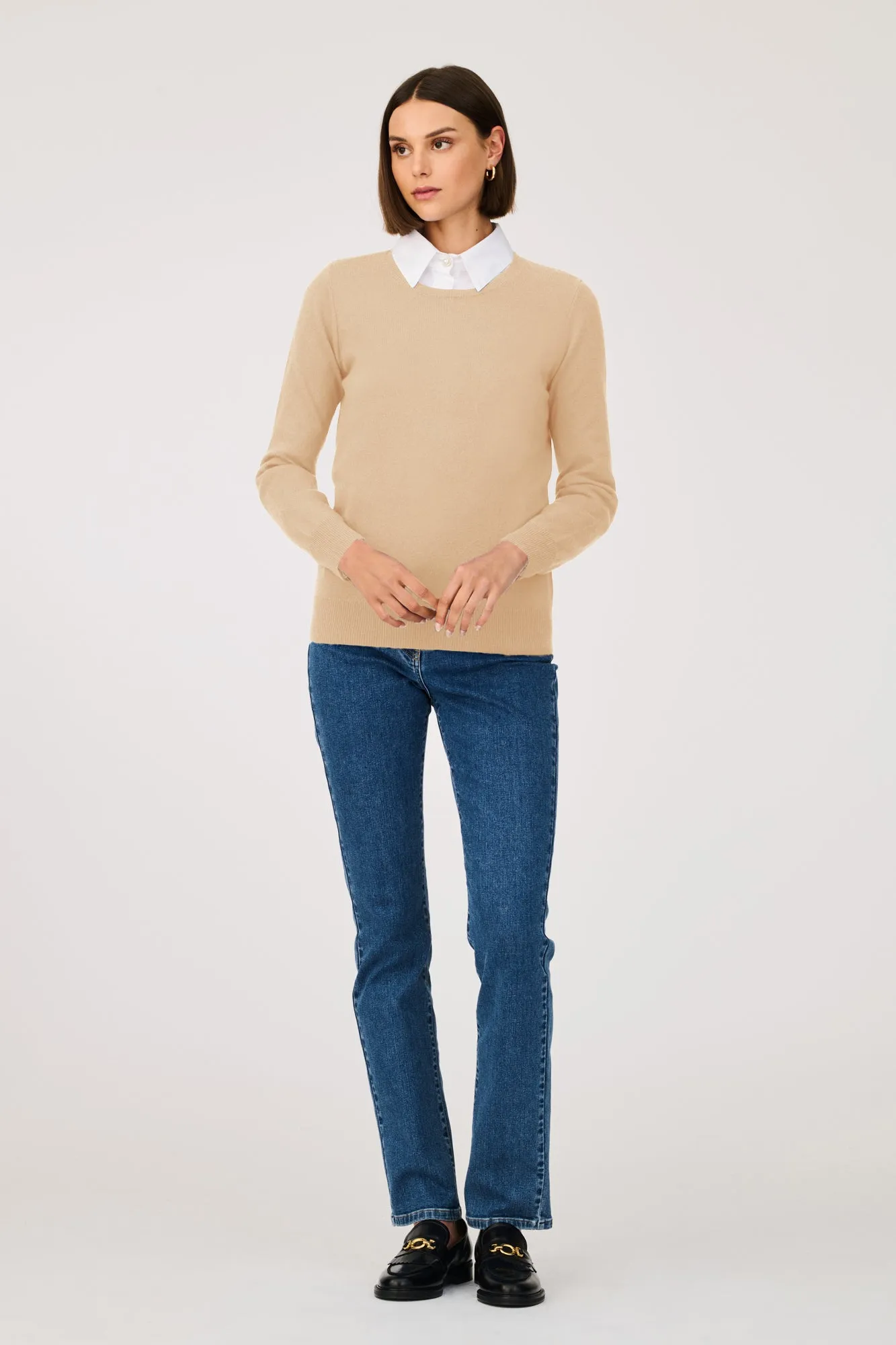 Pull col rond en cachemire