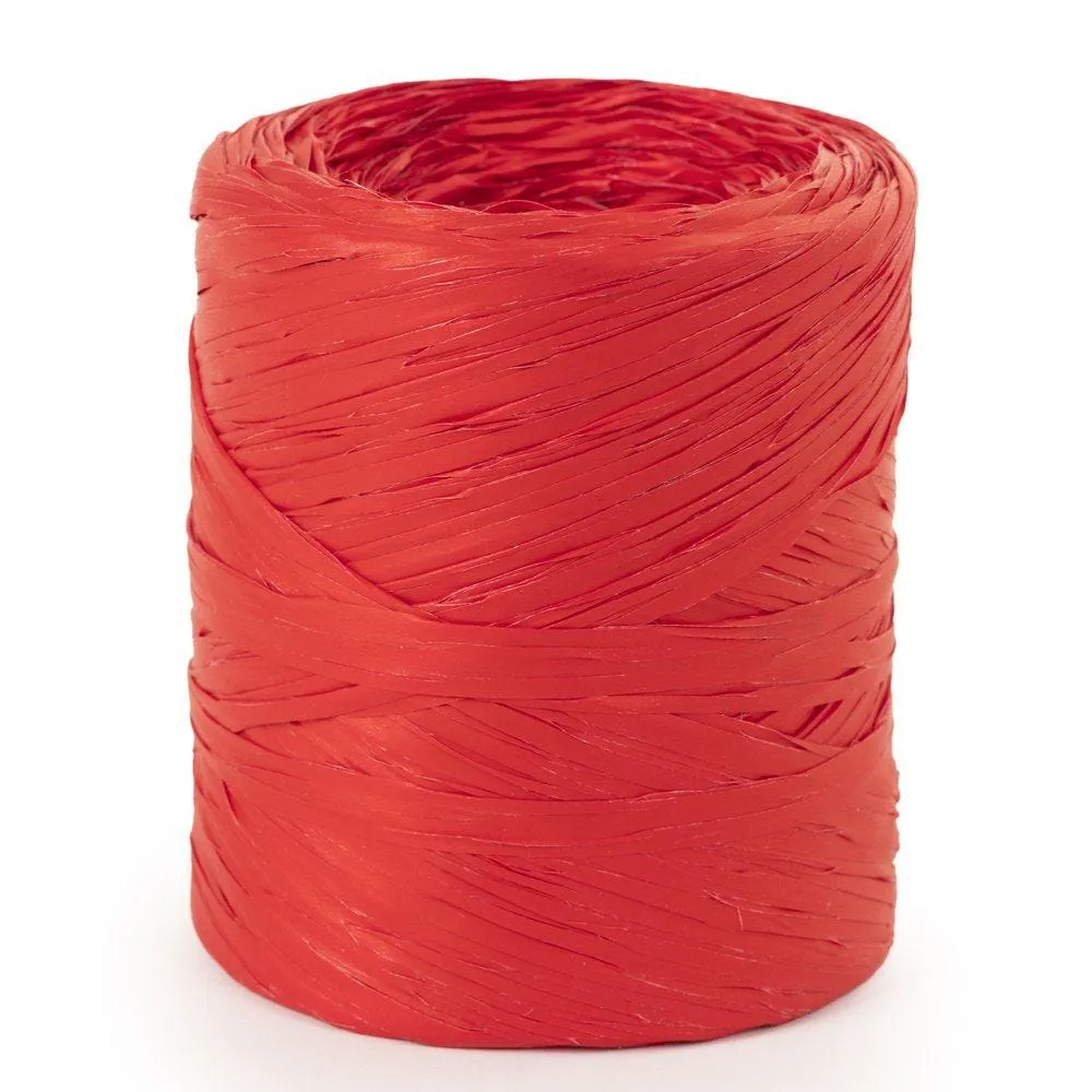 Raphia synthétique rouge 15mmx200 m