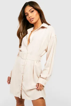 Robe chemise boutonnée à manches longues
