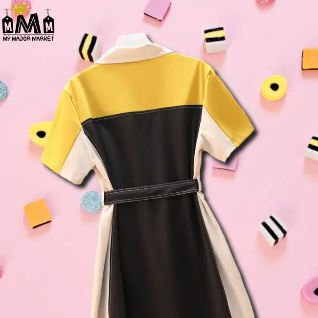 ROBE CHEMISE - CEINTURÉE - TRIO DE RÉGLISSE