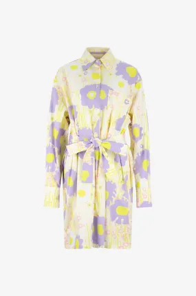 Robe chemise courte imprimée fleurs Baldi
