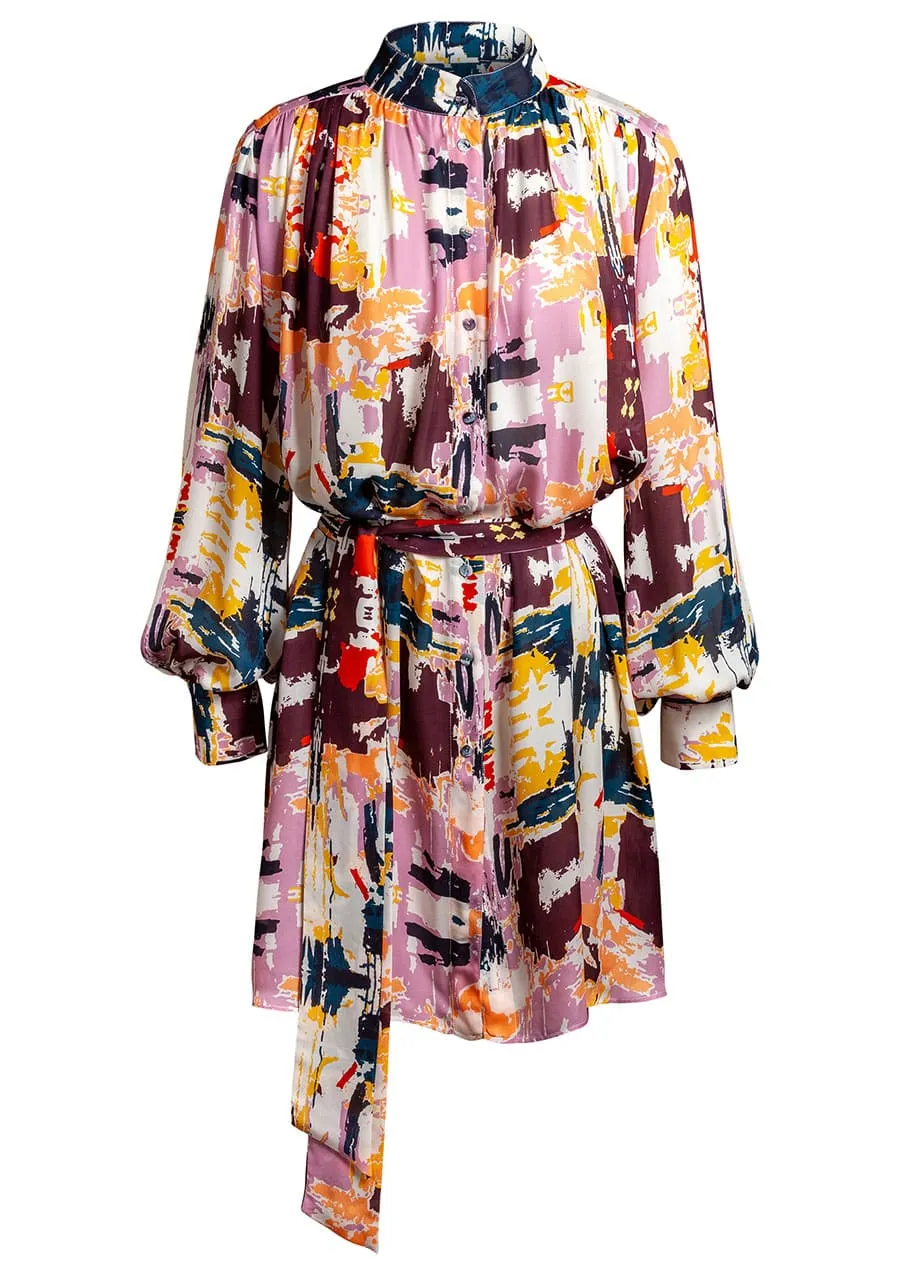 Robe Chemise en soie et ceinture – Label AÉ Paris