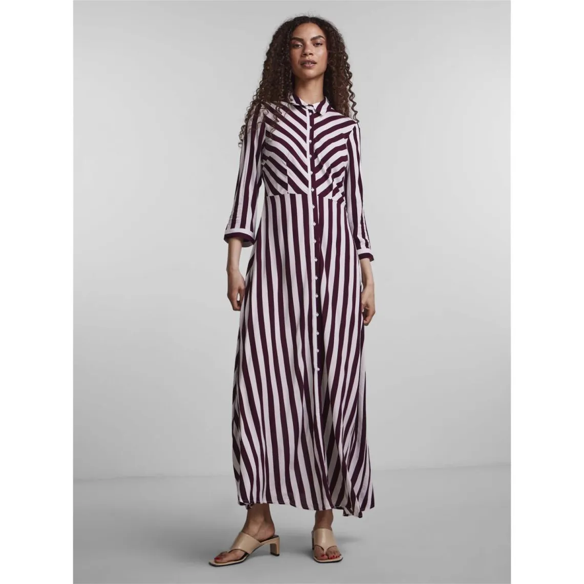 Robe chemise violet en viscose Anna | 3 Suisses