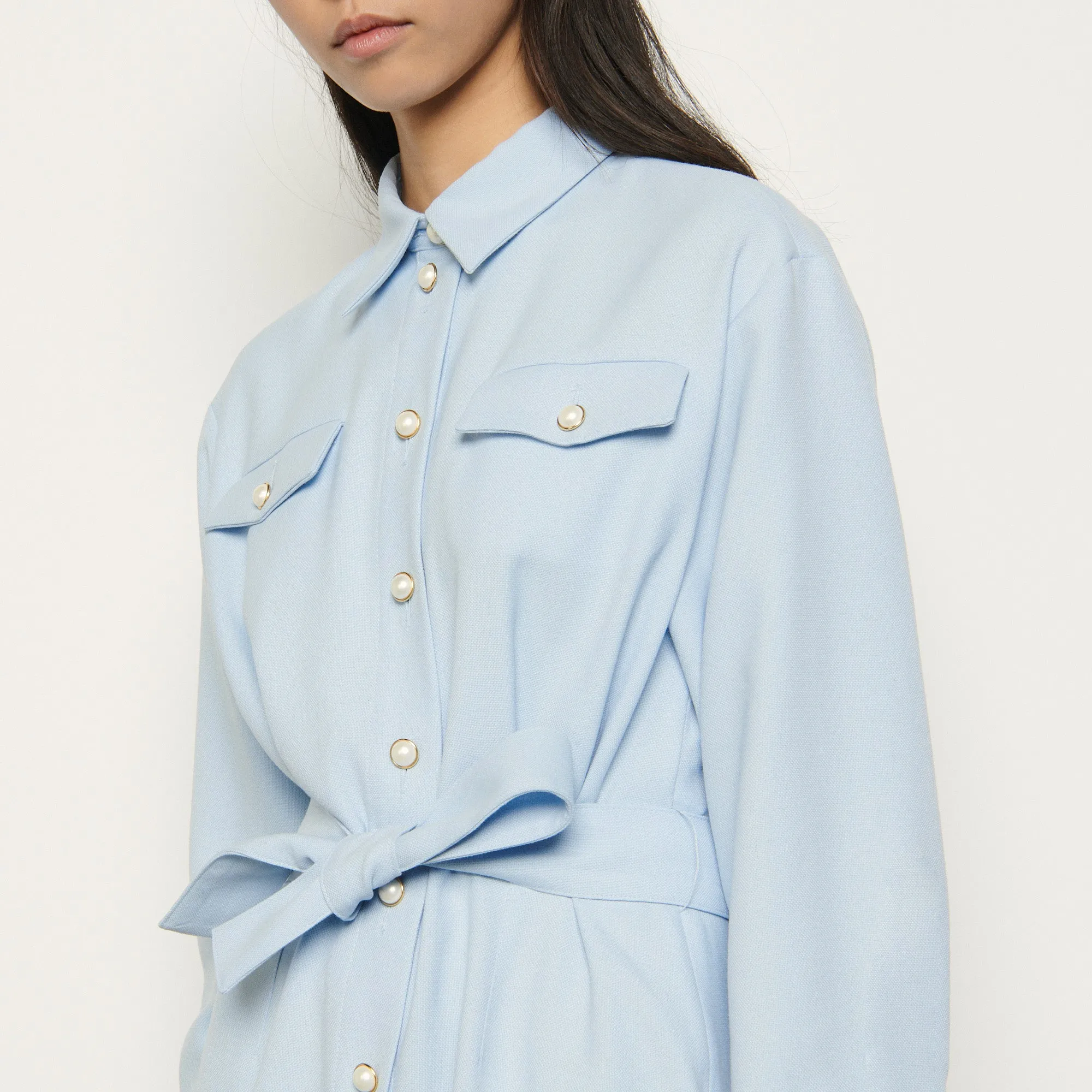 Robe chemise à boutons fantaisie
