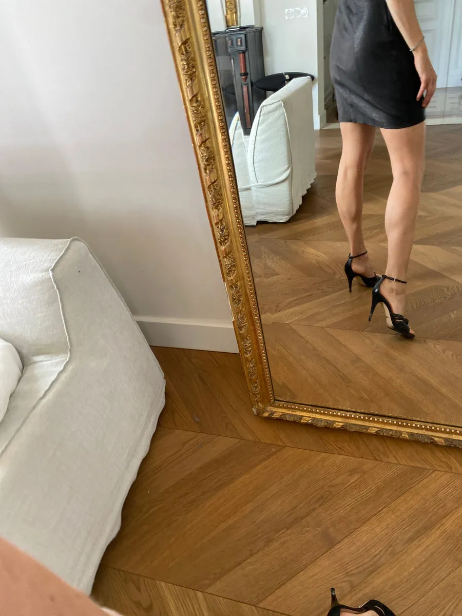Robe en cuir Allsaints à bretelles