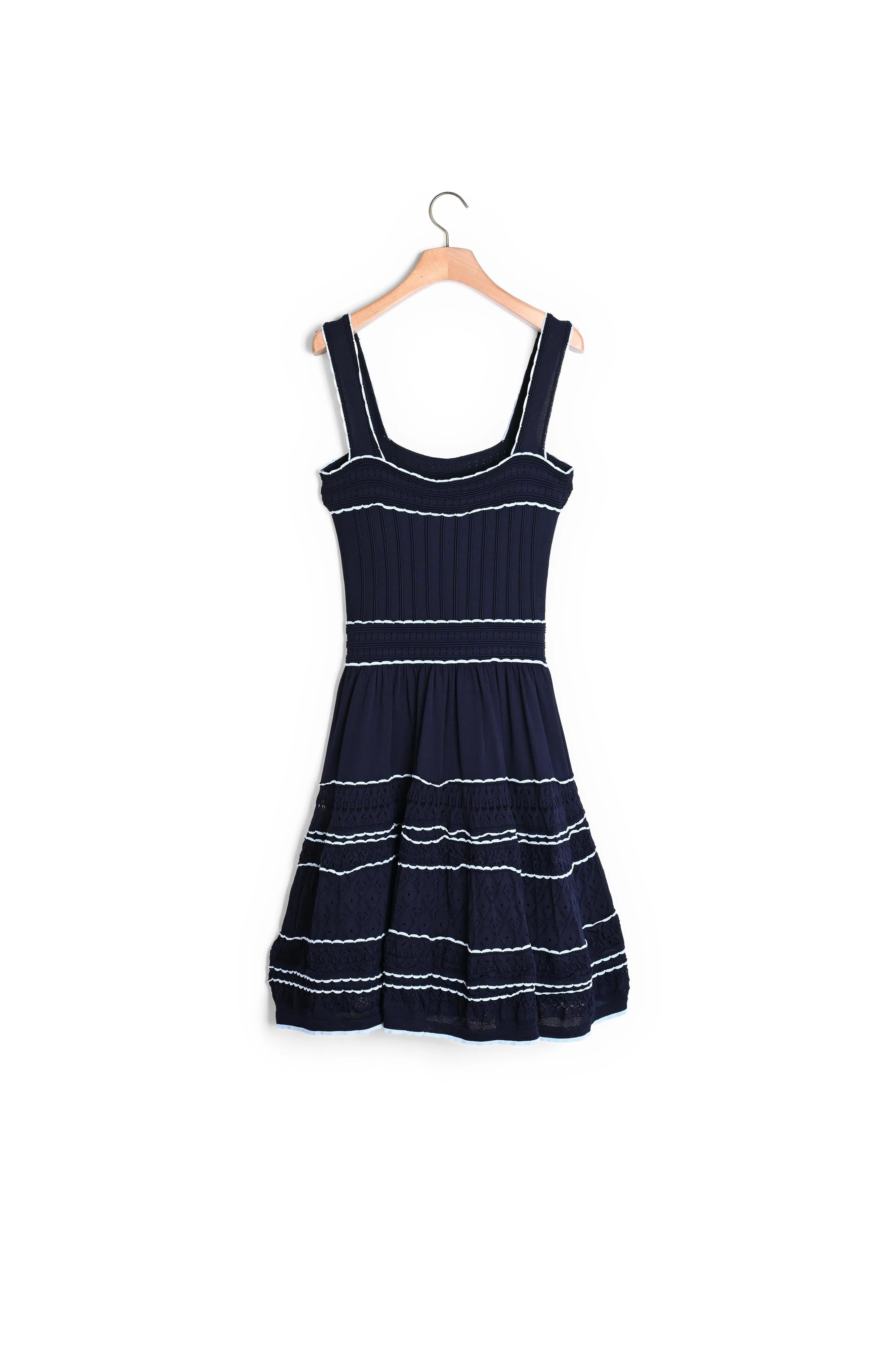 Robe en maille pointelle à bretelles
